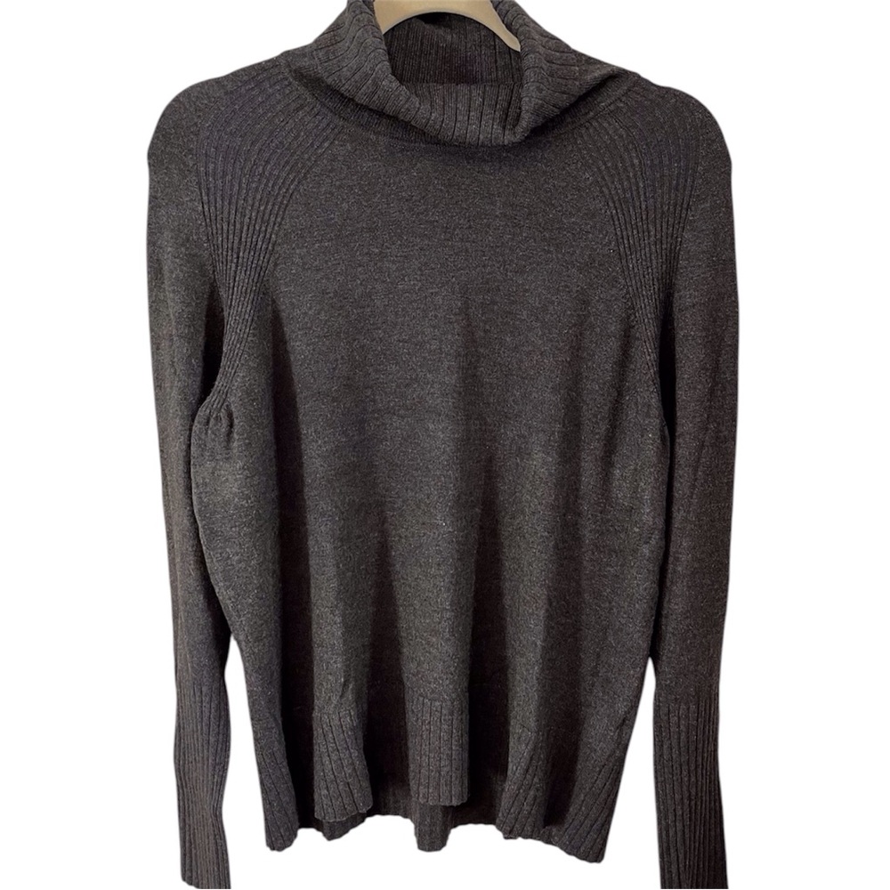 Tribal charcoal gray turtleneck sweater